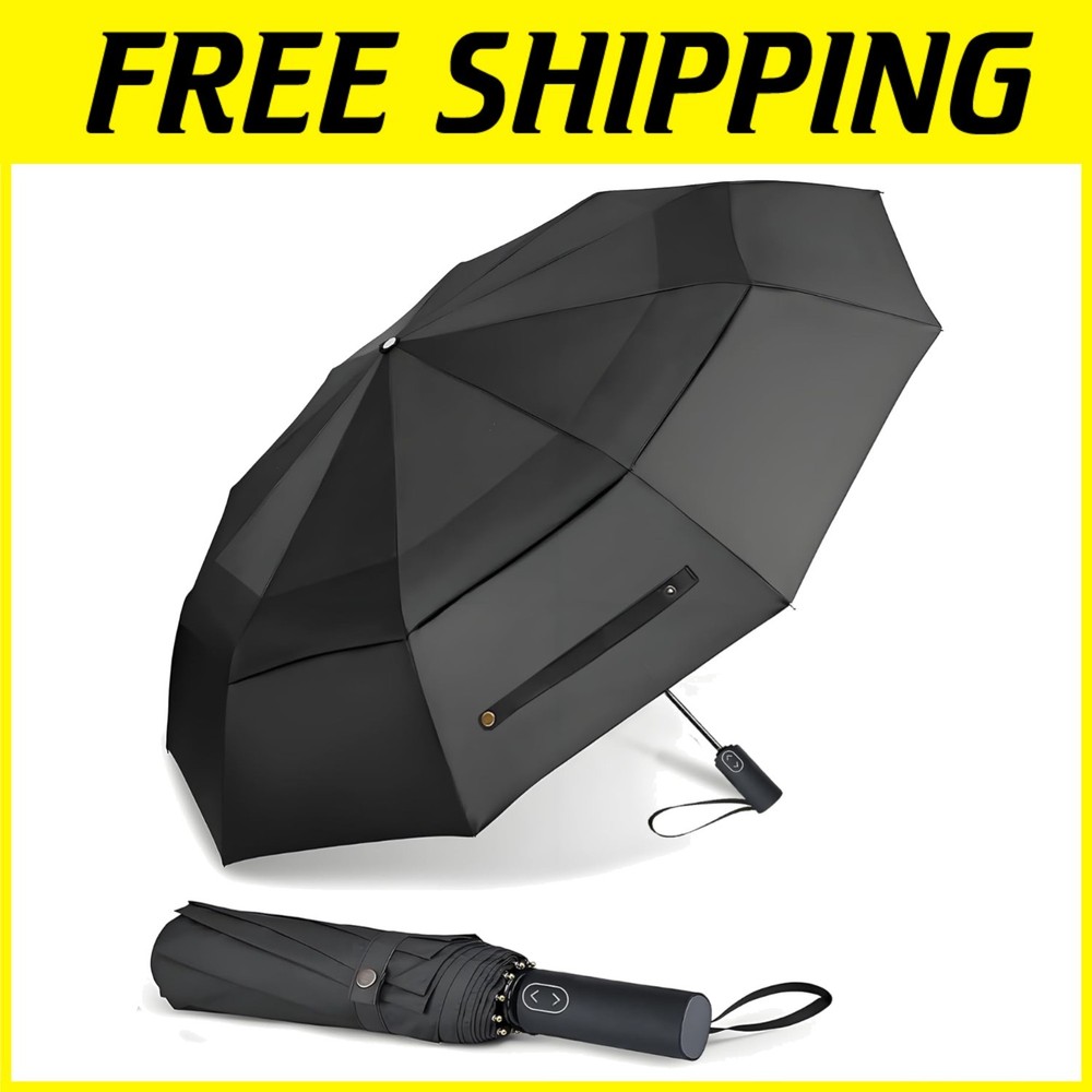 Large Folding Golf Umbrella - Windproof & Waterproof