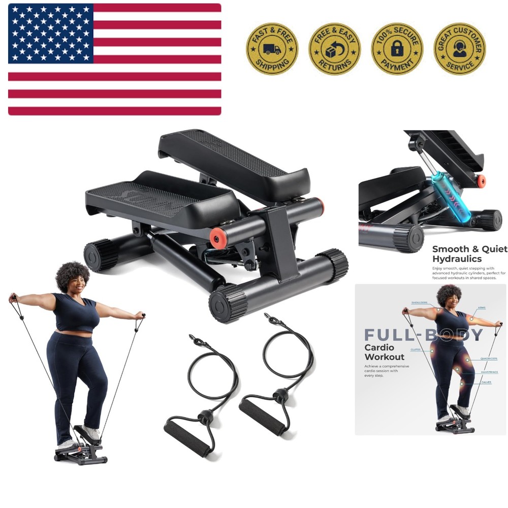 Mini Stepper for Exercise at Home, Stair Step Workout Machine with Resistance...