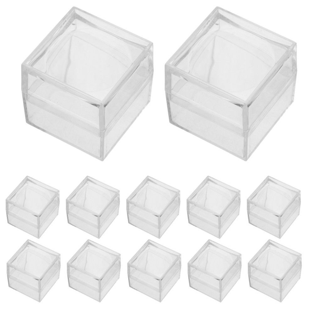 20 Pcs Specimen Display Case Magnifier Clear Rock Collection Boxes