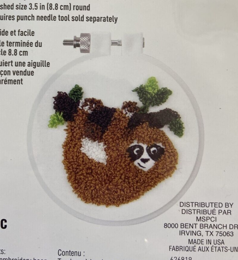 Loops & Threads SLOTH Punch Needle Kit
