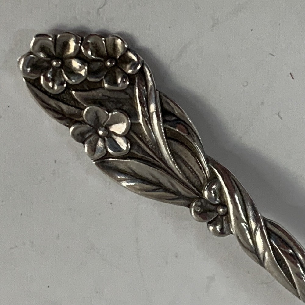 Whiting Sterling Flatware, Forget Me Not, Jelly Server, 4 1/2 inches