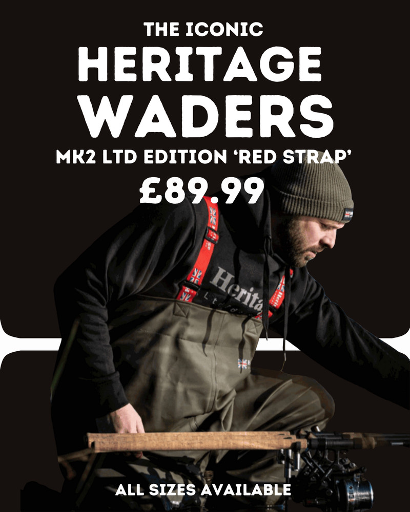 Heritage Waders MK2 All Sizes | RG Baits | Ltd Edition Red Strap Waders for Only