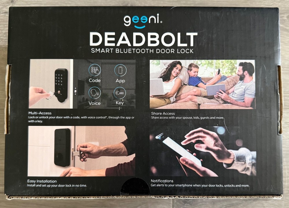 Geeni LockConnect Deadbolt Smart Bluetooth Door Lock w/ Keypad