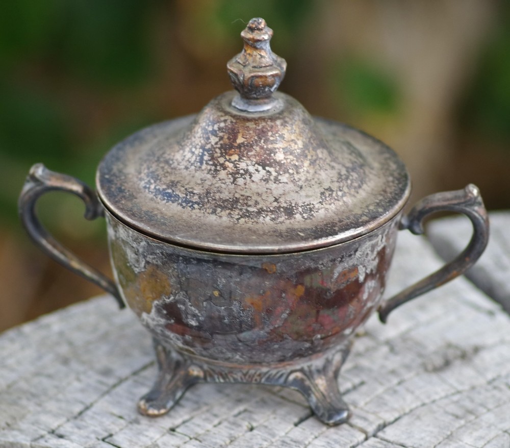 VINTAGE Sugar Bowl Silver Plate International Silver Co. Made in USA