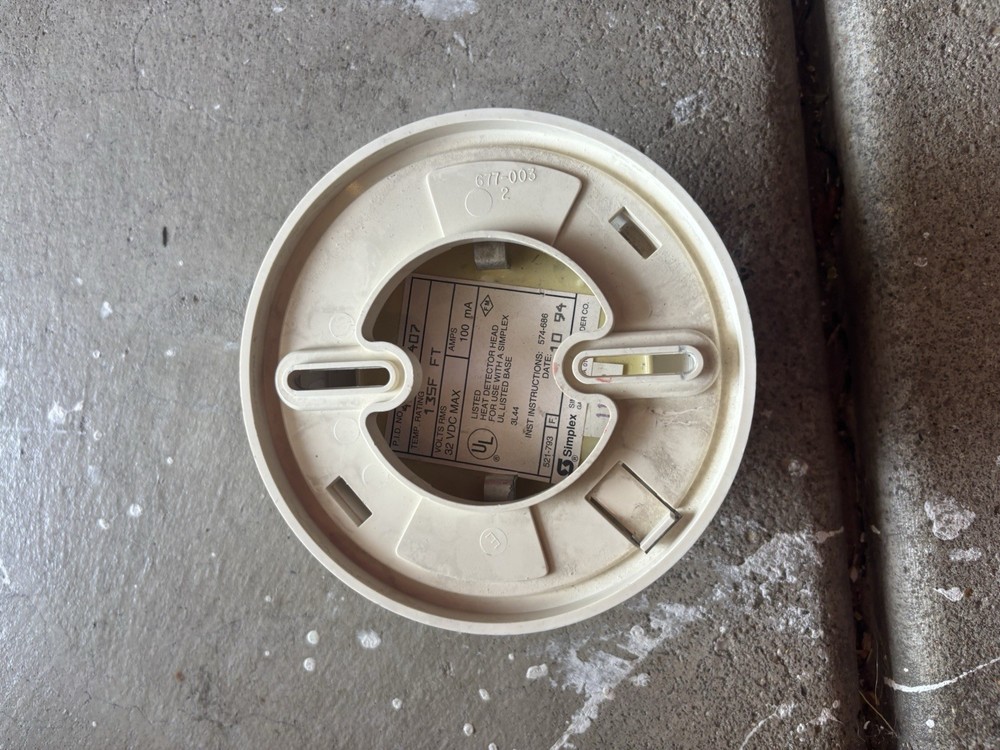 Simplex Heat Detector Head Model 4098-9407