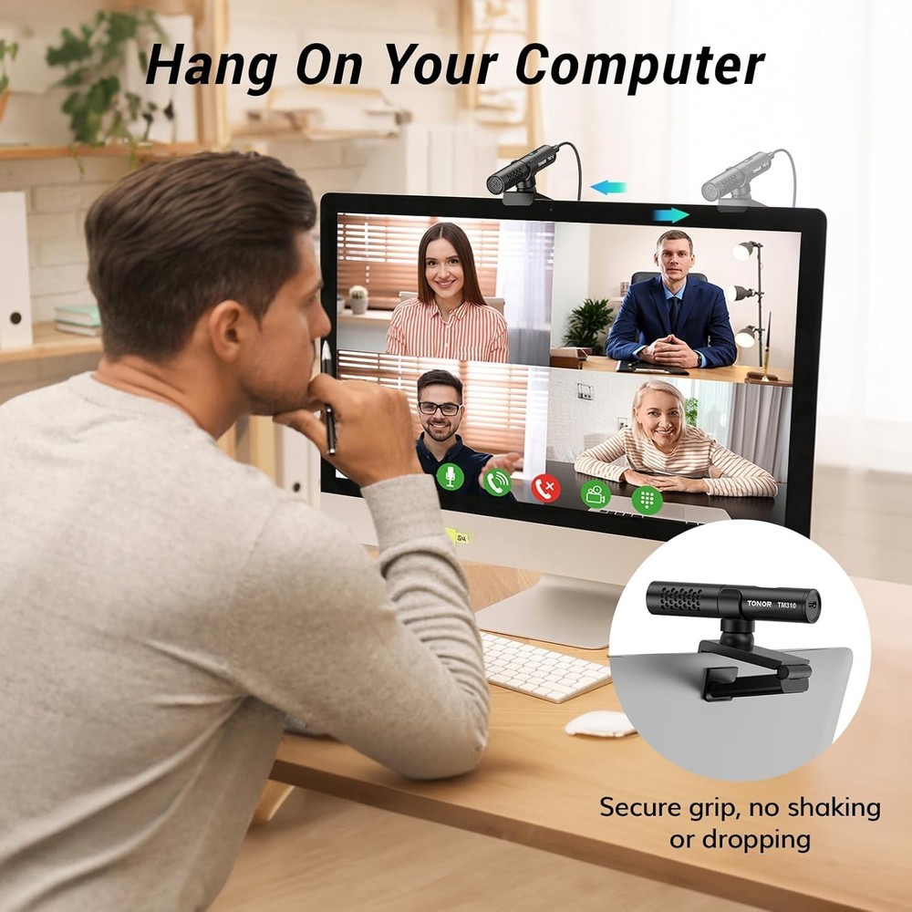TONOR USB Conference Microphone for Laptop, Adjustable Computer PC Mic