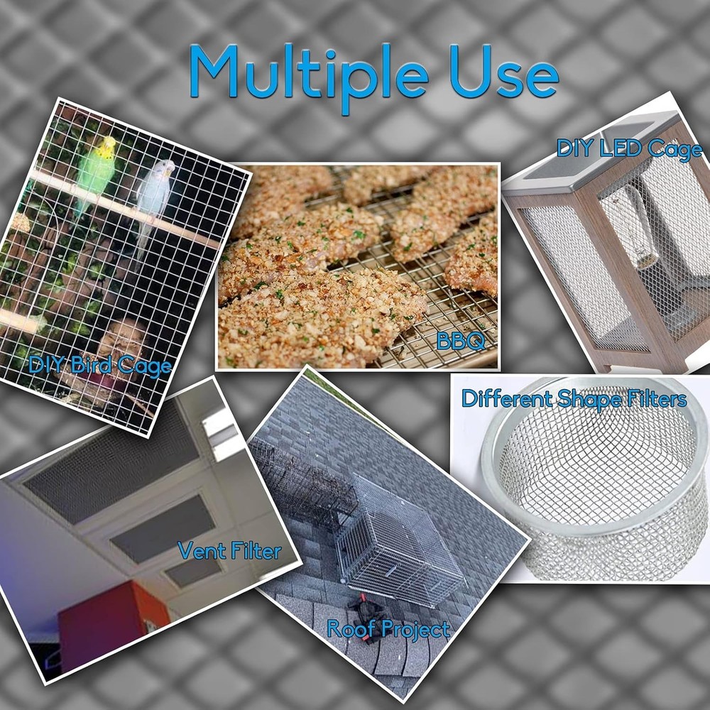 2-Pack 12x24 Stainless Steel Welded Wire Mesh - Rust-Proof & Durable