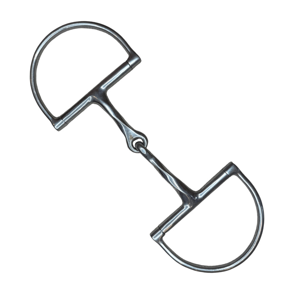 Slow Twist Hunter Dee Ring Snaffle in Stainless Steel - 4 4/3"