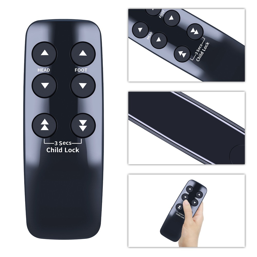 Remote Control For Serta Motion Slim Adjustable Beds -(New BLACK Version)