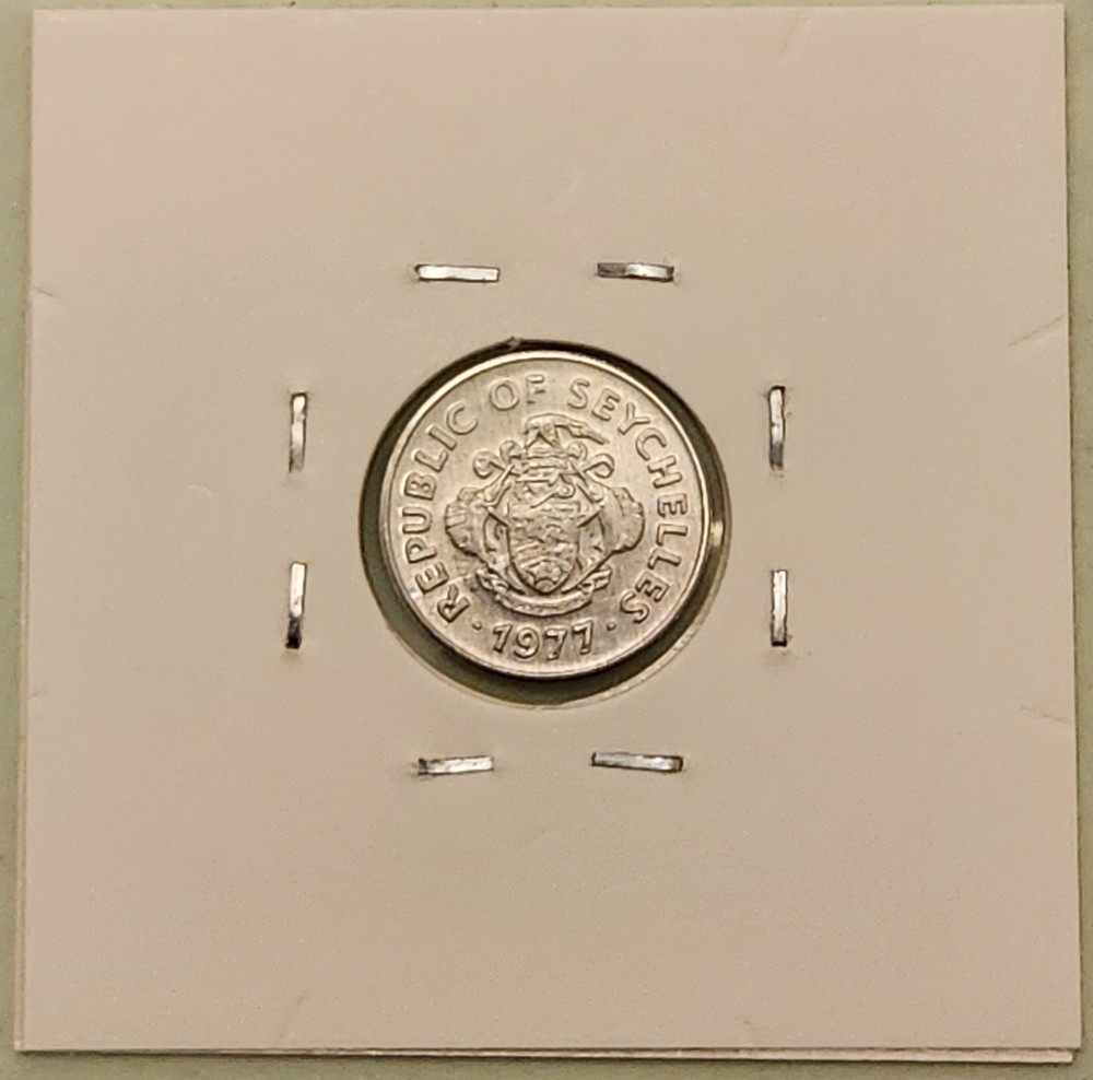 Seychelles coin, 1 Cent, 1977 'Fish'