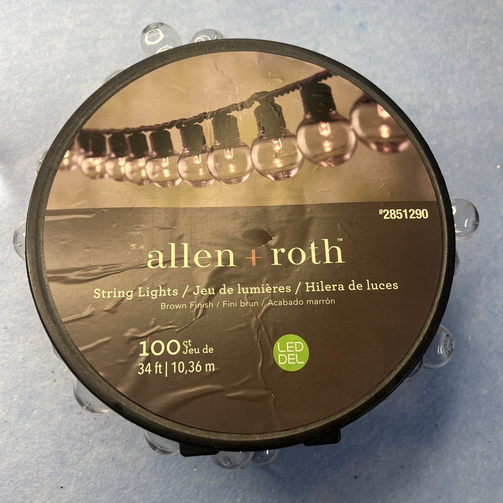 Allen + Roth string lights 100ct 34 ft