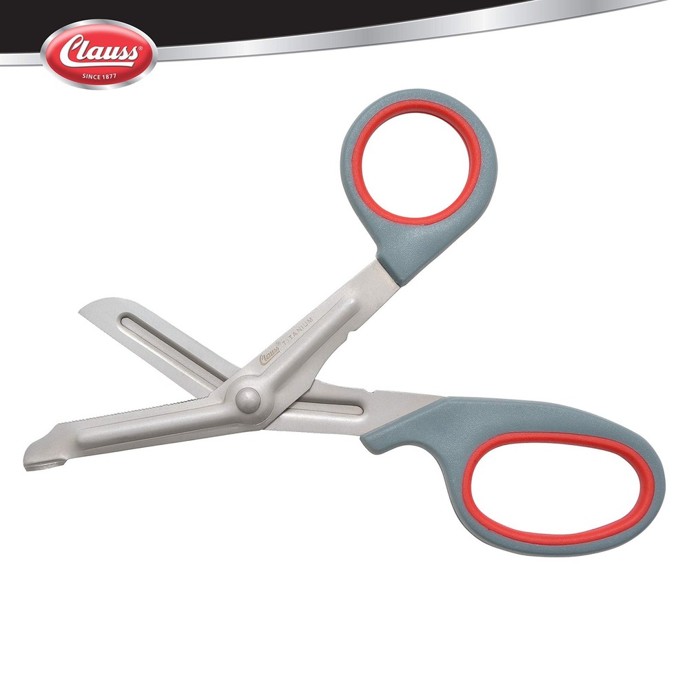 Clauss Titanium Bonded Bent Snips, 7"