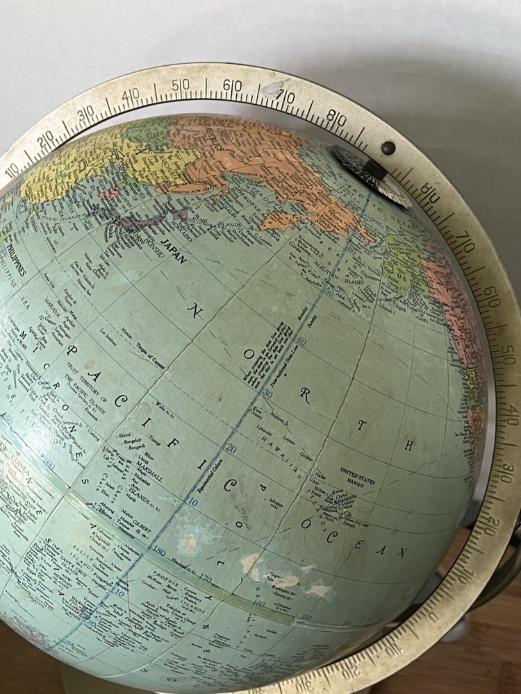Vintage 1950's Replogle Reference 10 Inch World Globe