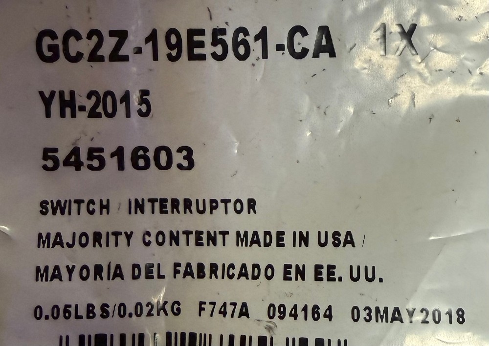 FORD A/C Switch GC2Z-19E561-CA