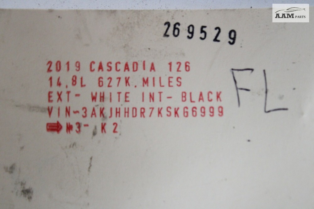 2018-2024 FREIGHTLINER CASCADIA FRONT LEFT OVERHEAD CONSOLE BRACKET OEM