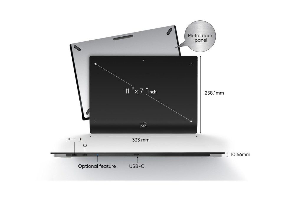 XPPen Wireless Drawing Tablet Deco Pro LW 2nd, 11 Inch Bluetooth Computer Gra...