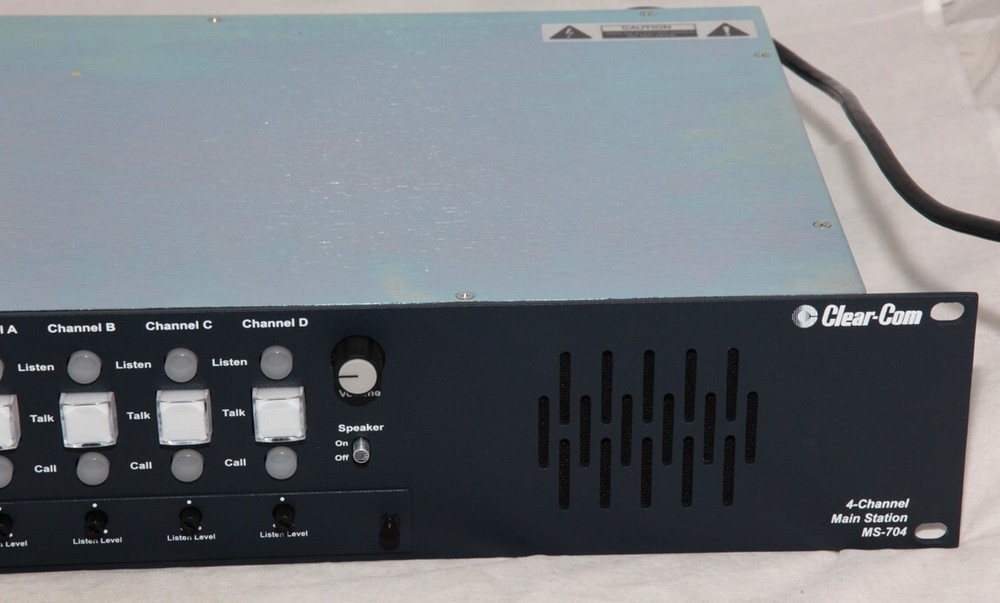 Clear-Com Clearcom 4CH 4 Channel Headset Main Station MS-704 Intercom Base 2RU