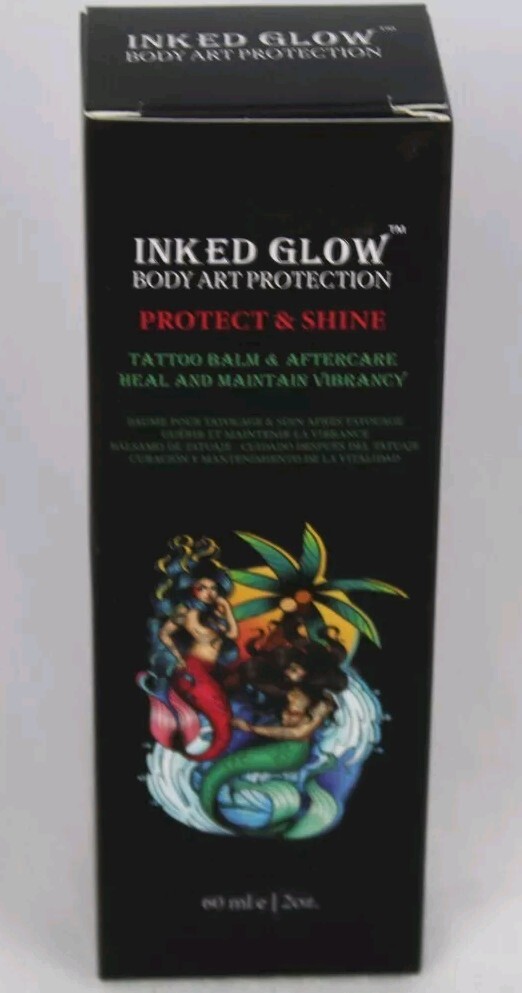 Inked Glow Protect & Shine Body Art Protection Tattoo Balm & Aftercare 2 Oz NEW