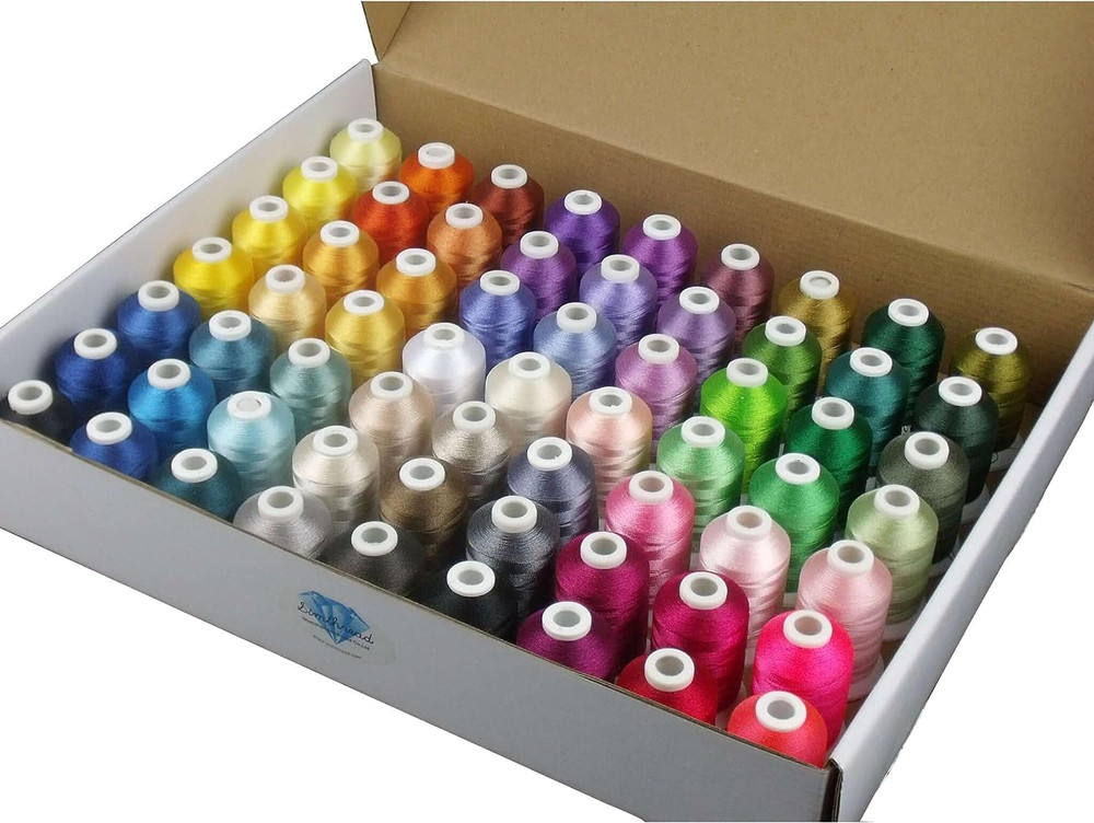 63 Colors Polyester Compatible with Brother Embroidery Machine Thread Kit 40 Wei