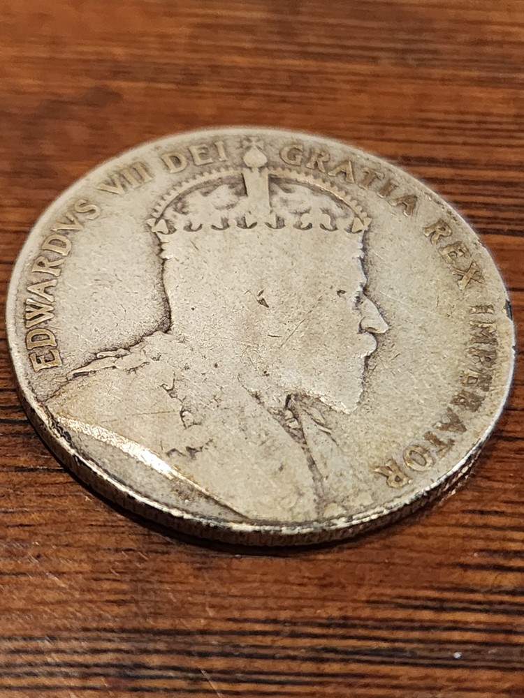 1908 Canada 50 Cents Silver Coin