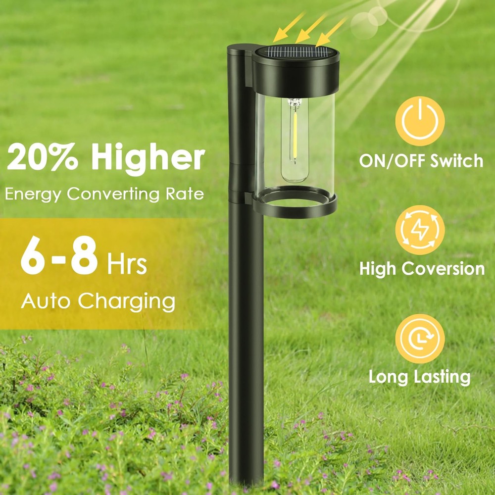 Mancra Solar Pathway Lights 10 Pack Warm White