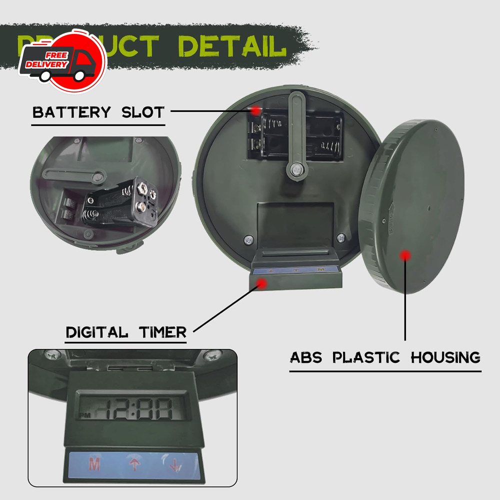 Highwild Deer Feeder Kit - Digital Timer - Metal Spin Plate - Easy Set