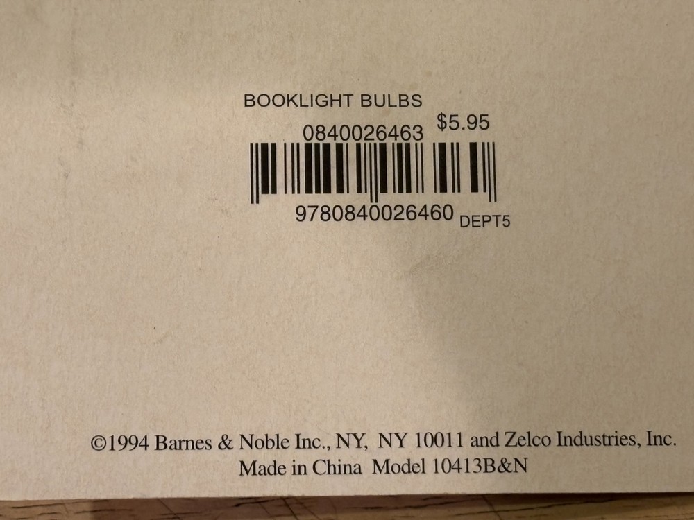 Zelco - Itty Bitty Book Light - Replacement Bulbs - 2-Pack - 1.44W 4.80V