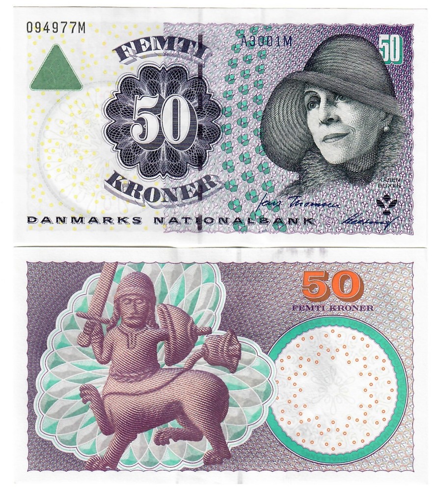 Denmark 50 Kroner 2000 aUNC/UNC