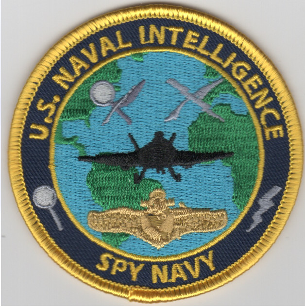 3" NAVY NAVAL INTELLIGENCE SPY NAVY EMBROIDERED PATCH