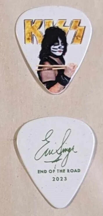 KISS 2023 End of the Road Tour GOLD INDIVIDUAL PICTURES Guitar Pick ERIC SINGER