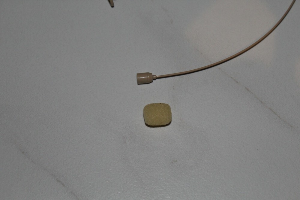 Double earhook Headset Mic Headworn Microphone For Sennheiser Wireless Beige