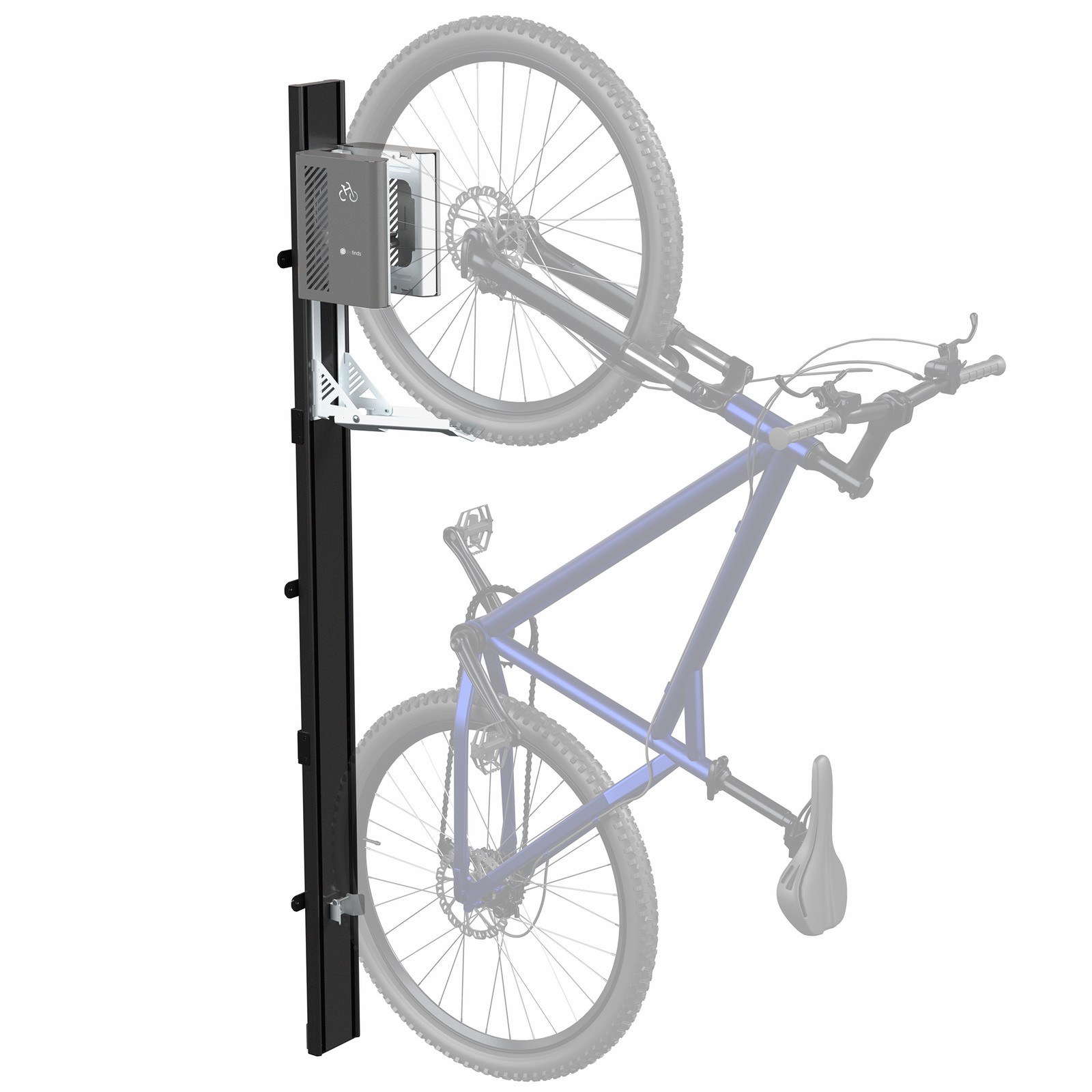 Life Finds Vertical Wall Mounted Bike Rack with Mechanical Lift