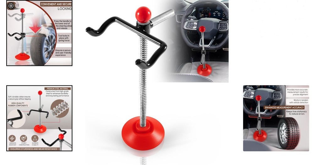 Adjustable Steering Wheel Lock Tool for Car Truck Van Universal Alignment Secure