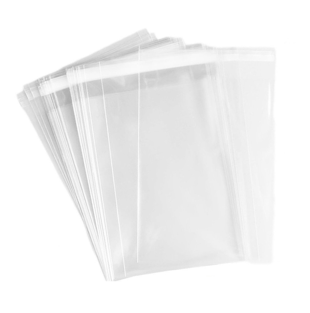 100 Bags -Clear Resealable Cellophane Bags Packaging for Treats, Gifts & Retail