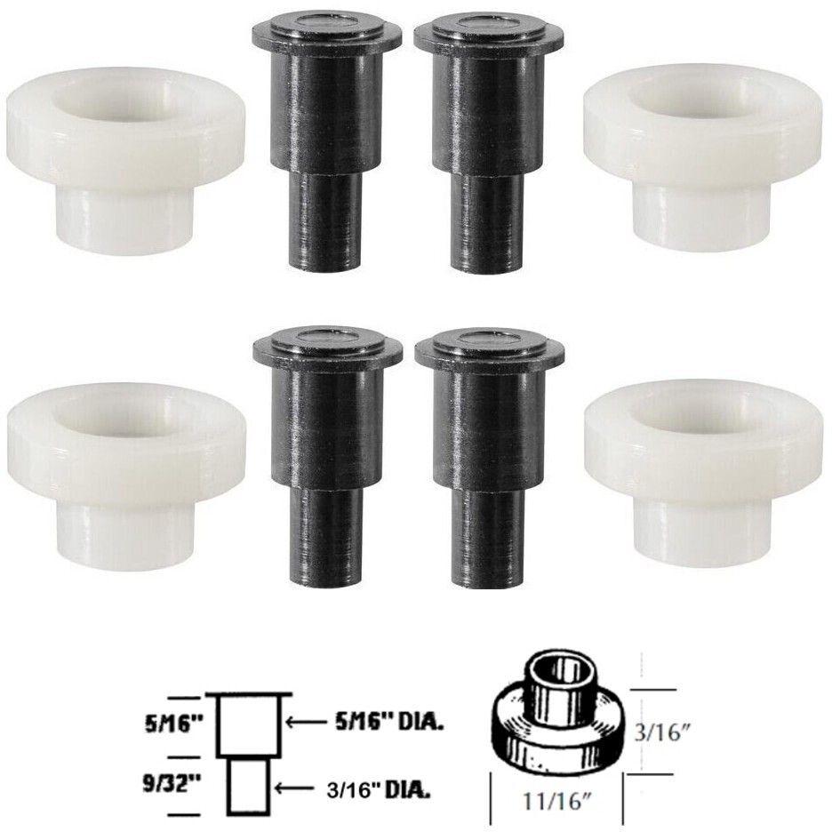 1957-1973 Buick, Chevy, Olds - Window Regulator Rollers & Rivets Door Glass (4)