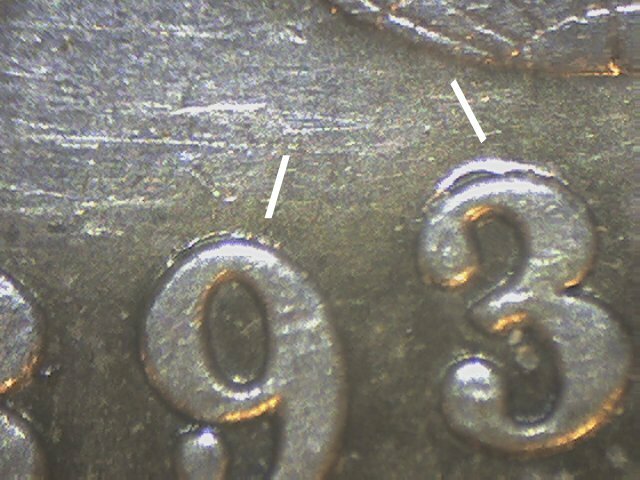 1893 COLUMBIA EXPO REPUNCHED DATE HALF DOLLAR  47