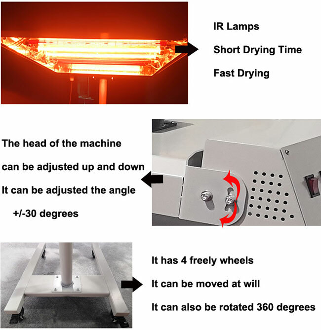 20" x 24" Automatic IR Flash Dryer with Sensor 220V 6000W For Screen Printing US