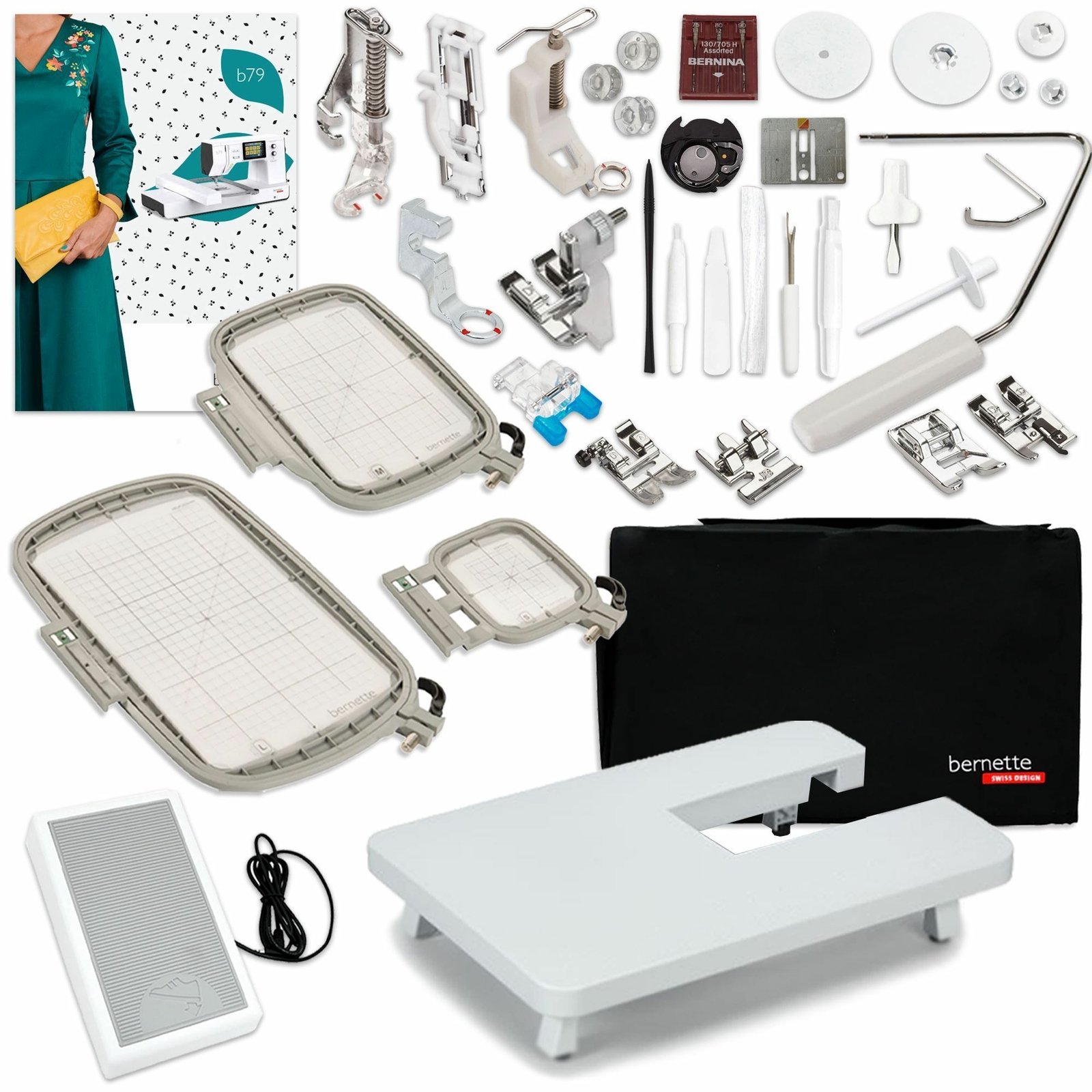 Bernette B79 Sewing & Embroidery Machine Bundle with $598 Software Package