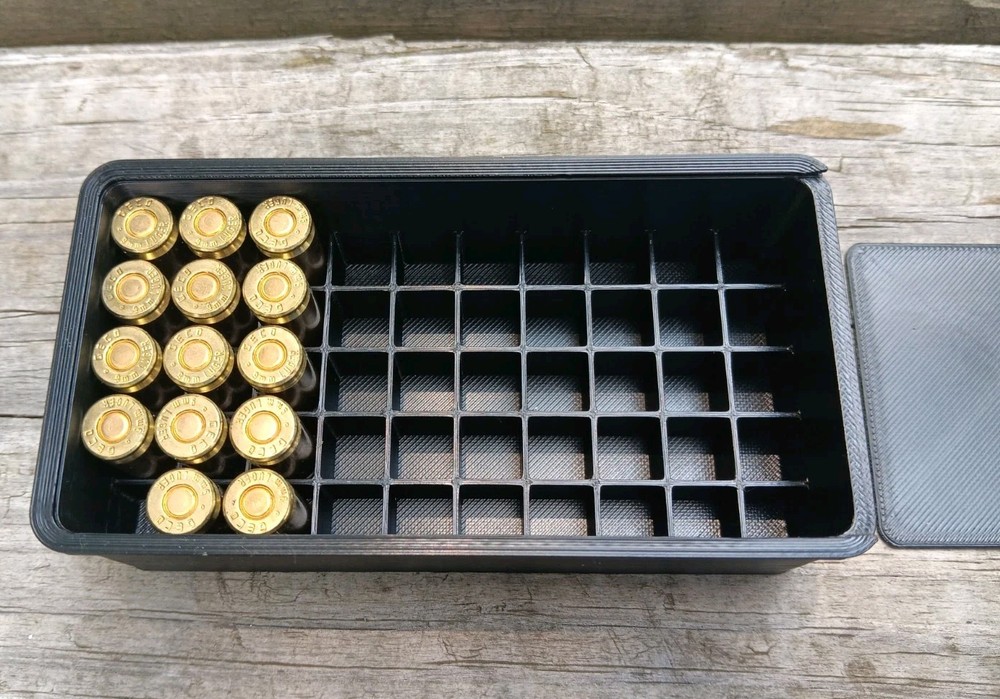 Stackable 9mm Ammo Storage Case - Holds 50 Rounds