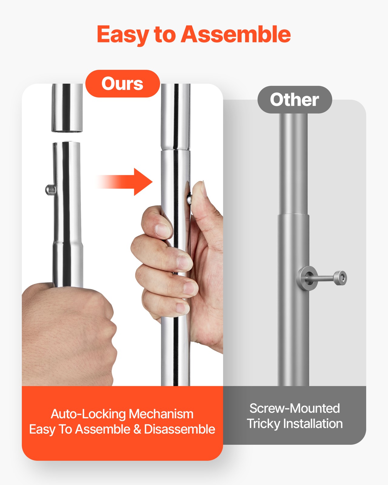 Uimoso Rolling Clothes Rack Garment Rack with Wheels & Storage Adjustable Height