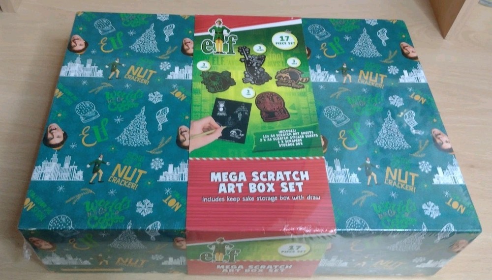 Elf Mega Scratch Art Box Set Inc Keep Sake Storage Box (New & Sealed)