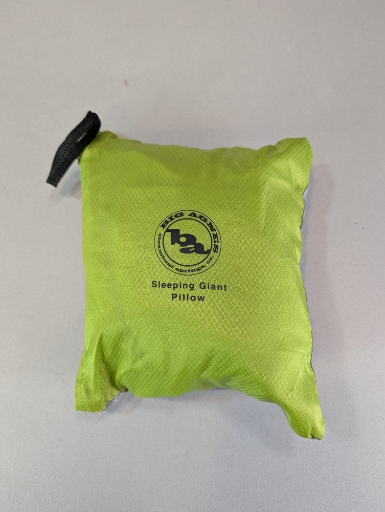 Big Agnes Sleeping Giant Pillow Memory Foam Inflatable Green Packable