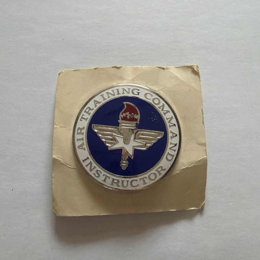 VIETNAM ORIGINAL 2" AIR TRAINING COMMAND INSTRUCTOR BREAST INSIGNIA-MAKER MARKED