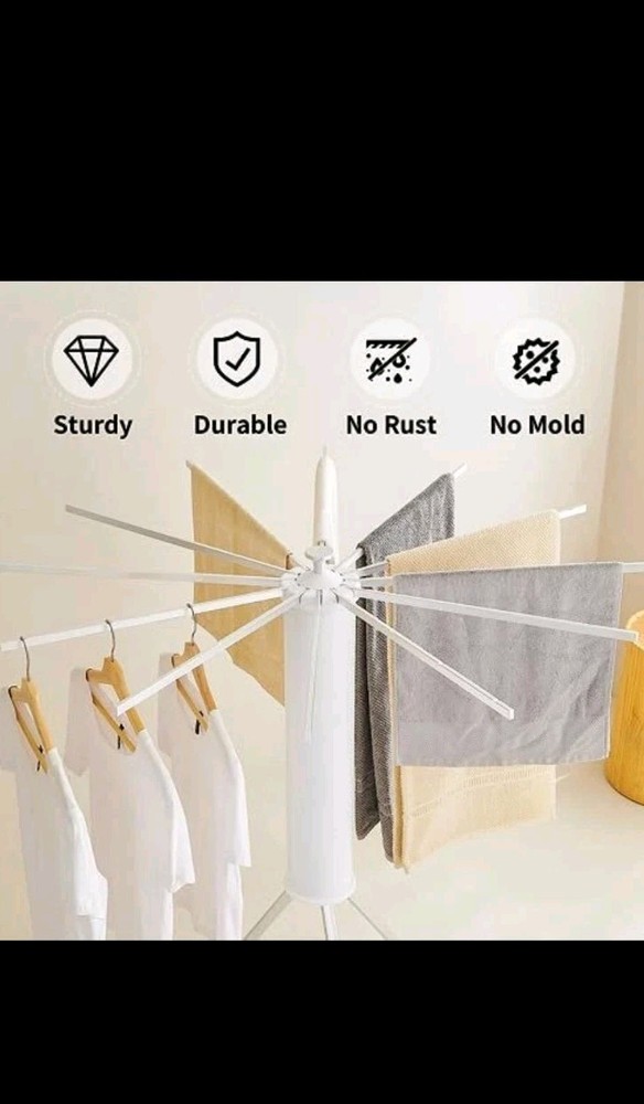 JOOM Tripod Clothes Drying Rack: Portable & Foldable Laundry Solution- No Box