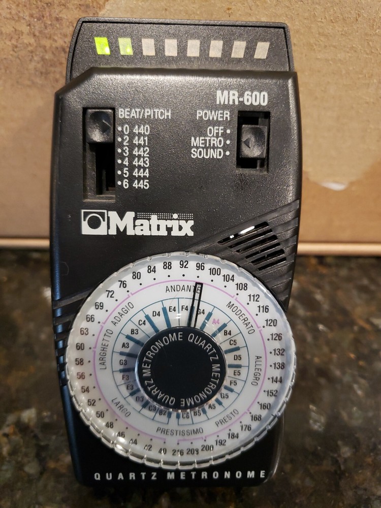 Matrix MR-600 Quartz Metronome w/ LED Pendulum Simulation & Down Beat Accent