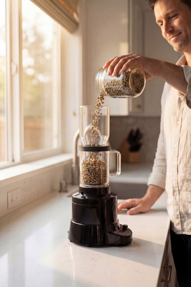 Fresh Roast SR800 Coffee Roaster Bundle w/ EXT Tube, Beans & Scale