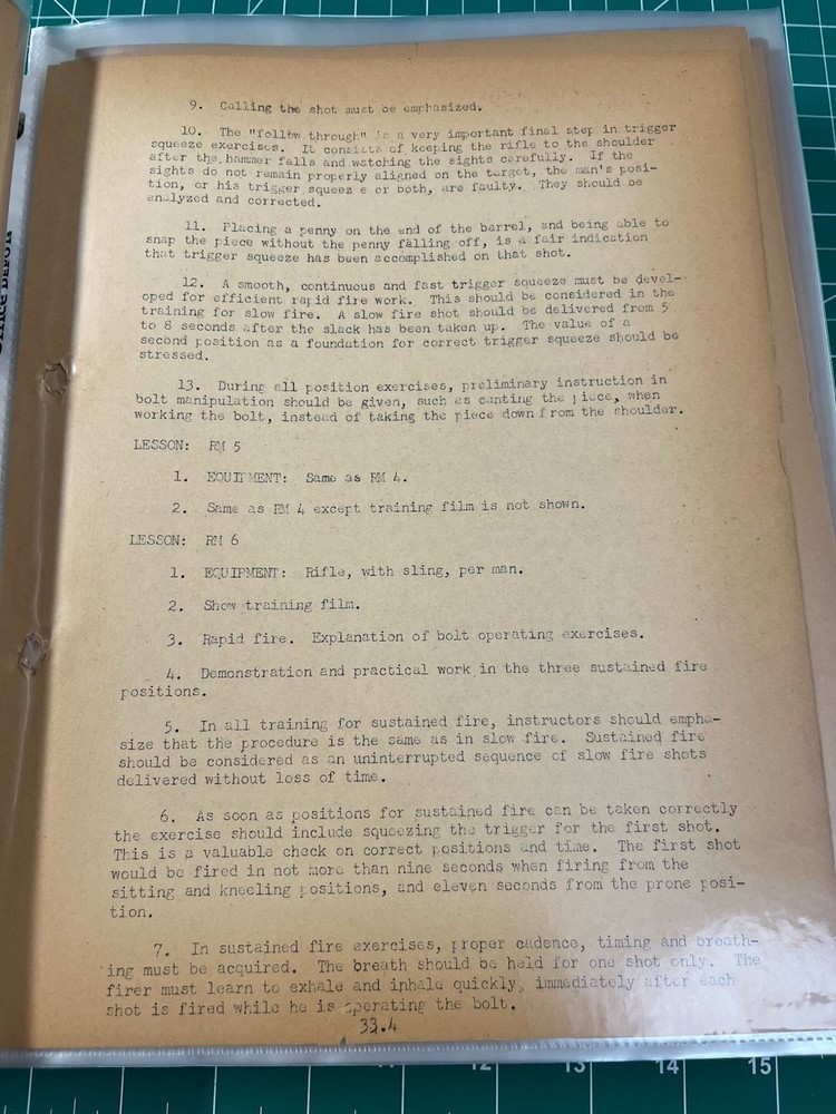 WWII US Army Basic Military Training Program Binder 1944