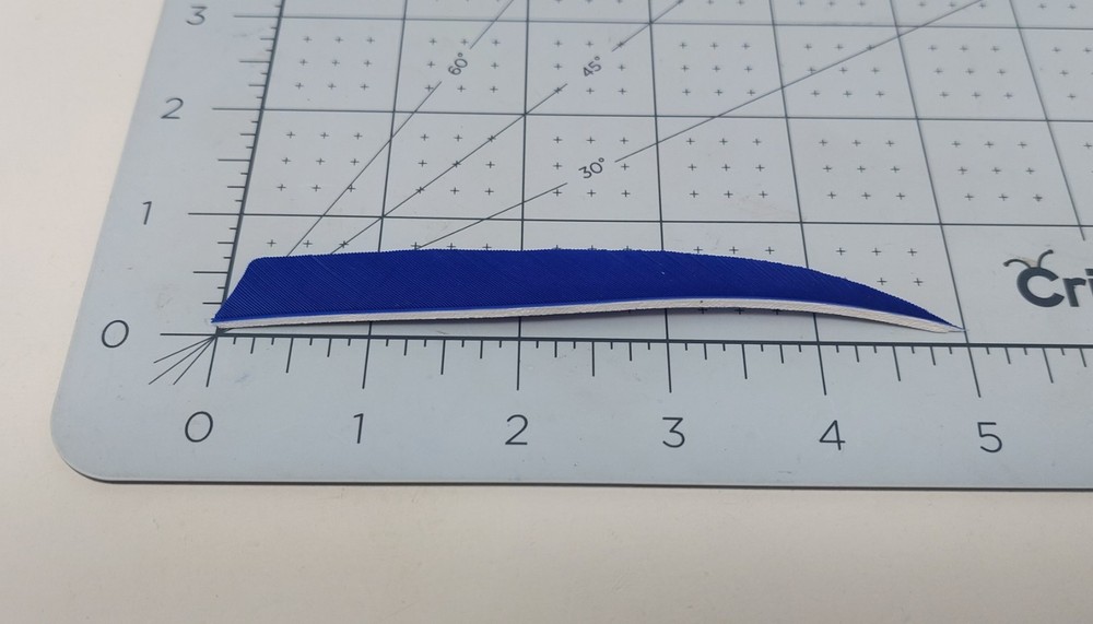 100pk Bullseye Archery Feathers 5" Right Wing: Shield Solid Elite Blue