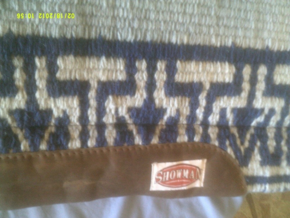 Saddle Pad Showman Memory Foam Blue and Gray