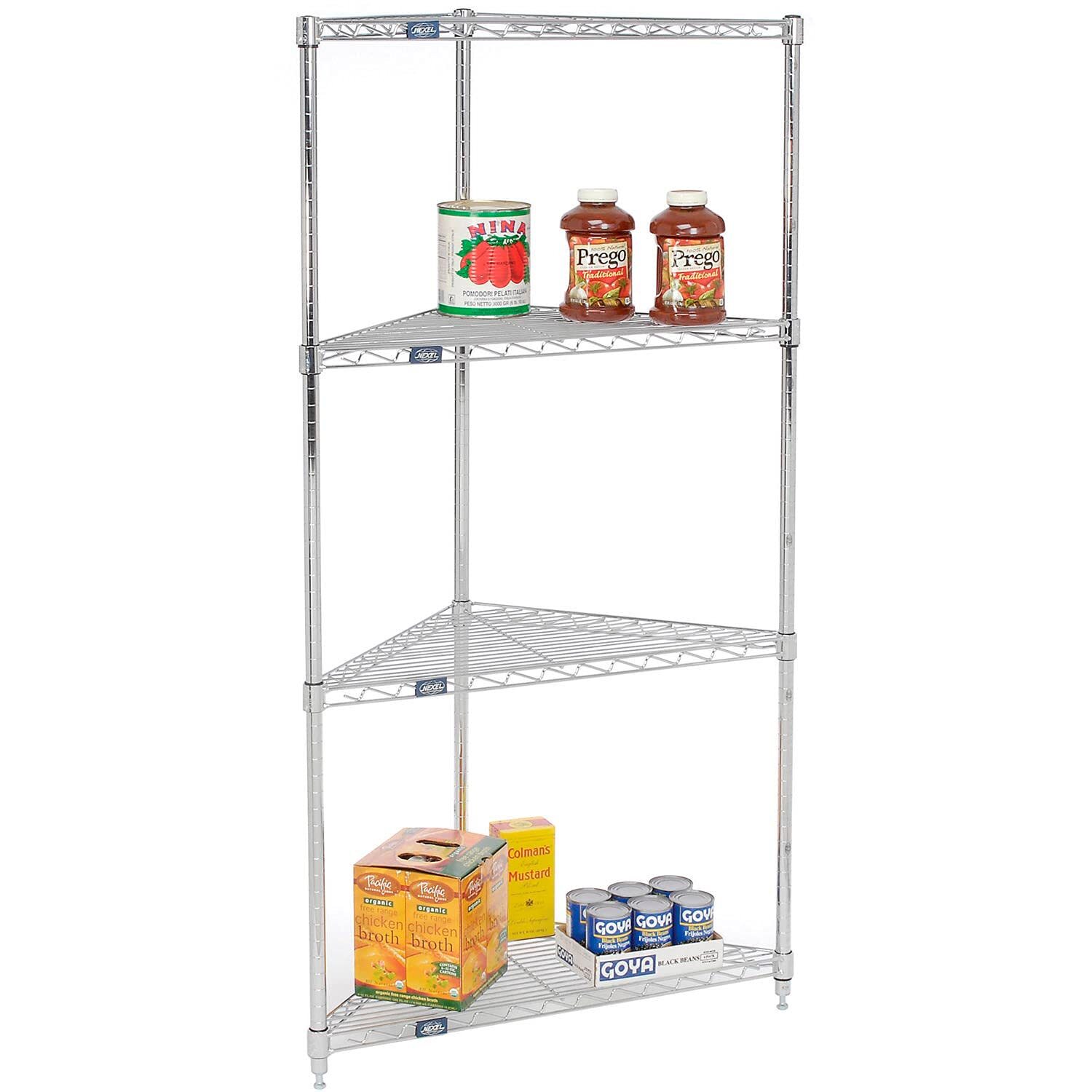 Global Industrial Nexel Corner Wire Shelving 24"W x 18"D x 74"H